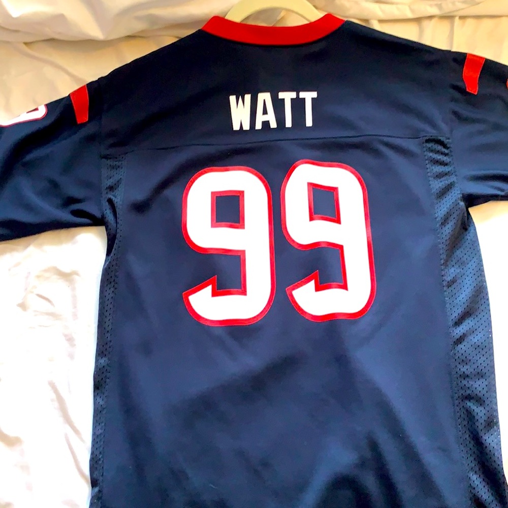 Youth large,  one time worn Texans JJ WATT jersey